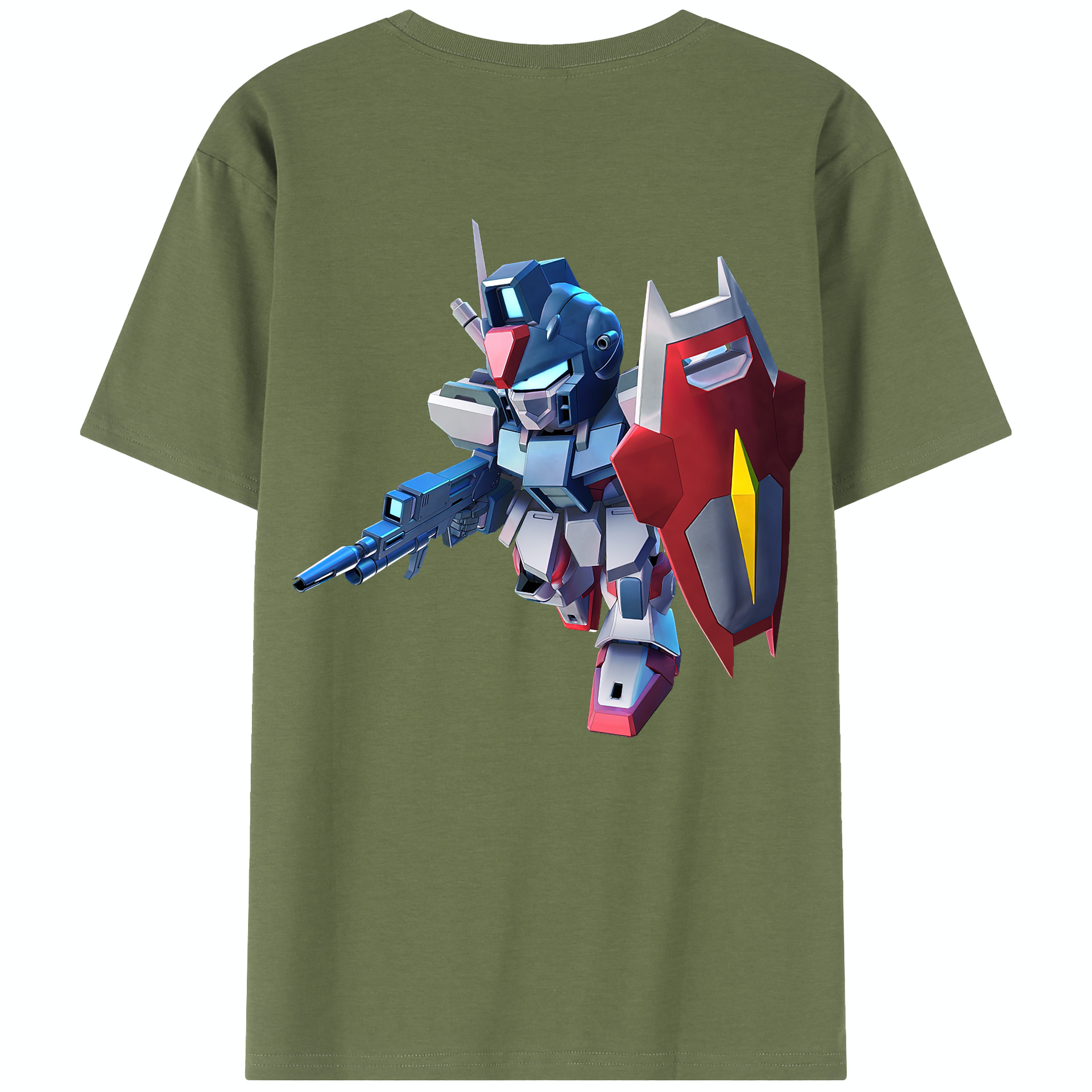 （画像用） 機動戦士ガンダム Mobile Suit Gundam 綿100％半袖Tシャツ（背面プリント）